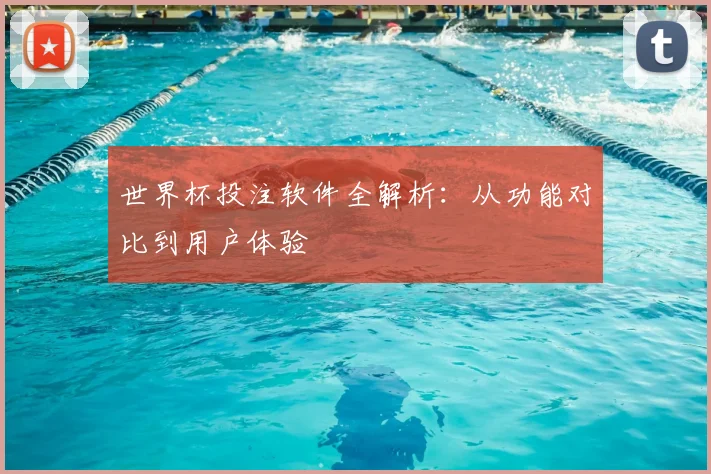 世界杯投注软件全解析：从功能对比到用户体验